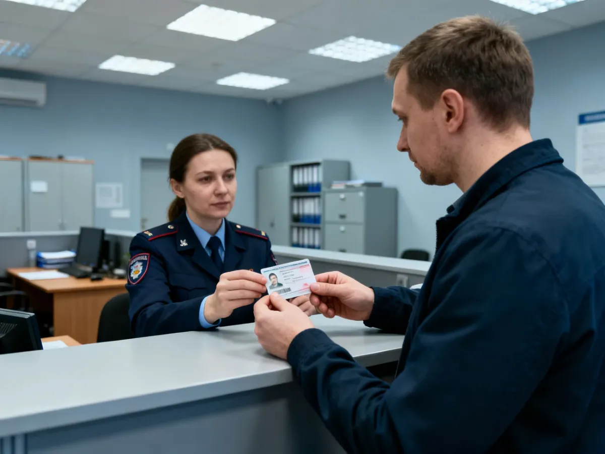 Kierowca uzyskujący informację o punktach karnych na komisariacie Policji